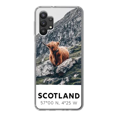 Produktbild von MuchoWow® Handyhülle Schutzhülle Hülle für Samsung Galaxy A32 5G Schottland - Schottische Highlander - Berge Silikon Softcase Handy Hülle - Softcase