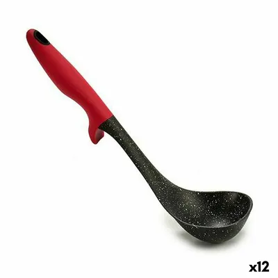 Imagen del producto de Cucharas de nylon, color  y rojo, 7 x 30 x 9 cm (paquete de 12 unidades)