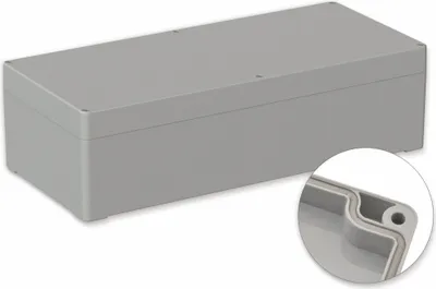Produktbild von POLLIN, Polycarbonat Gehäuse, 360 x 160 x 100 mm, IP66, Lichtgrau