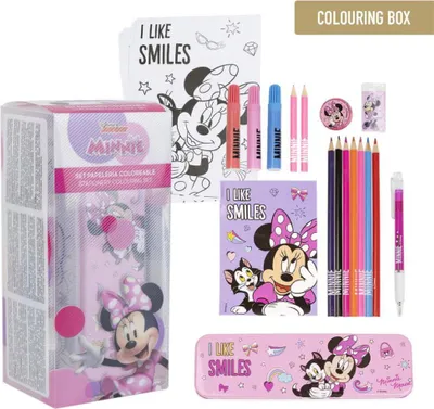 Image de Set de papeterie Minnie Mouse 25 pièces rose