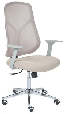 Produktbild von BELIANI Bürostuhl Beige Stoff u. Mesh Höhenverstellbar Drehbar Bremsbare Rollen mit Armlehnen Wippfunktion Modern Drehstuhl Homeoffice Arbeitszimmer