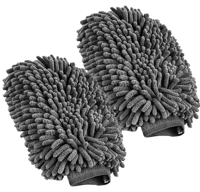 Produktbild von 2 Stück Auto Waschhandschuh Mikrofaser Chenille Kratzfrei Schonend