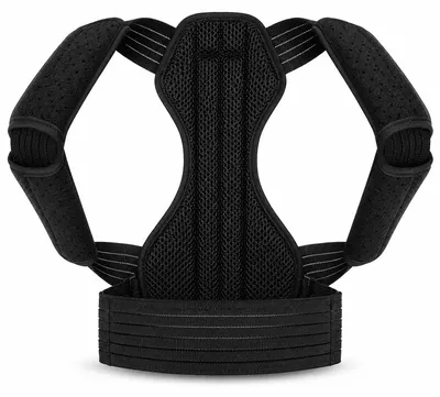 Produktbild von Rücken Geradehalter Haltungskorrektor, ergonomische Schulterstütze gegen Rundrücken, atmungsaktive Rückenbandage für Büro, Alltag und lange Sitzzeiten