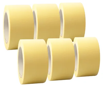 Produktbild von 6 x selmundo 3205 "Premium" Malerkrepp, Kreppband, Abdeckband 75mm x 50m