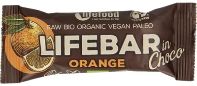 Productafbeelding van Lifefood Lifebar Inchoco Orange  (40 gr)