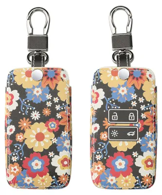 Produktbild von kwmobile Autoschlüssel Hülle kompatibel mit Renault 4-Tasten Smartkey Autoschlüssel (nur Keyless Go) - Kunstleder Schutzhülle Schlüsselhülle Cover