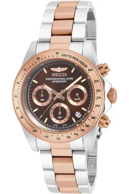 Zdjęcie produktu dla Invicta Speedway 17029 Zegarek Męski - Mechanizm Kwarcowy - Stal Nierdzewna z Brązową Tarcza - 39 mm