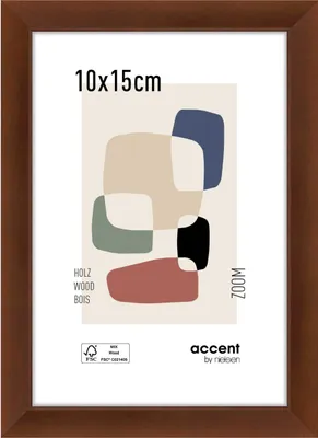 Produktbild von accent by nielsen Holz Bilderrahmen Zoom, 10x15 cm, Walnuss