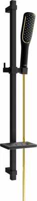 Produktbild von Mexen DQ49 Schiebe-Dusch-Set, Schwarz/Gold - 785494581-57