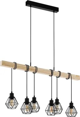 Obrázek produktu pro EGLO Townshend, Černá, Hnědá, Černá, Ocel, Vlna, Vnitřní, IP20, I