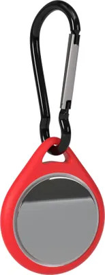 Produktbild von EAZY CASE Silikon Schutzhülle Anhänger Drop kompatibel mit AirTag, Hülle zur Aufbewahrung von AirTags mit Schlüsselanhänger, Kratzfest, Schlüsselanhänger, Stoßfest, Rot