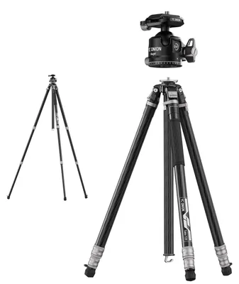 Productafbeelding van Koolstofvezel statief met 44 mm kogelkop en 360 ° rotatie