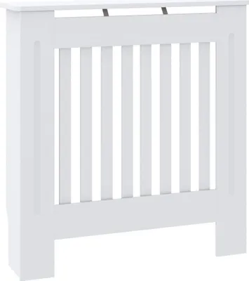 Image de Cache-radiateur bois d'ingénierie Blanc 78 cm