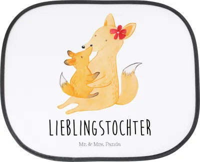 Produktbild von Mr. & Mrs. Panda Sonnenblende Auto Fuchs Mama - Weiß - Geschenk, Sonnenschutz, Fürs, Tochter, Schoß, Muttertag, Kfz, Mutter