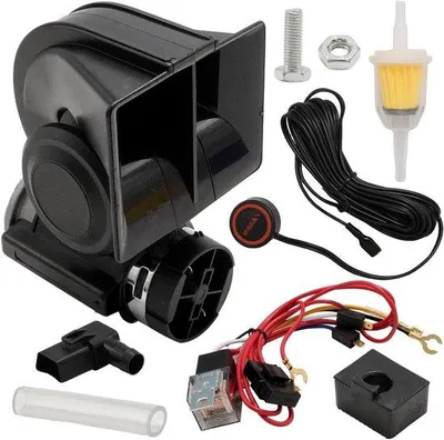 Produktbild von Luftschreibeinheit 12 V, 150 dB Lautsprecher mit Kabelbaum und Drucktastenregler für Lastwagen, Autos und Wohnmobile