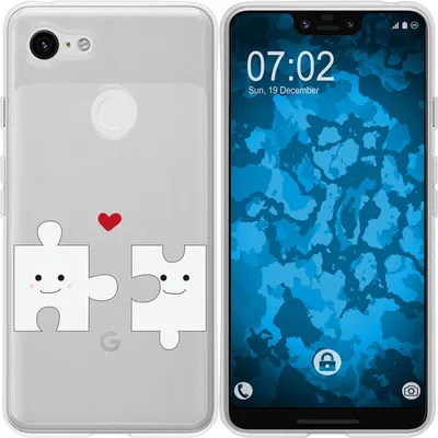 Produktbild von PhoneNatic Case kompatibel mit Google Pixel 3 XL Silikon-Hülle in Love Herz M1