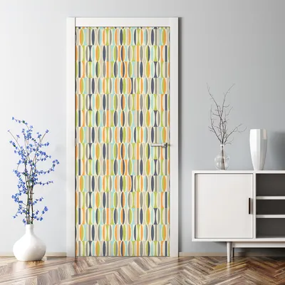 Produktbild von Dekorative Aufkleber selbstklebend Klebefolie Wandaufkleber Türposter Schnörkelnde Kreise 70 x 200 cm
