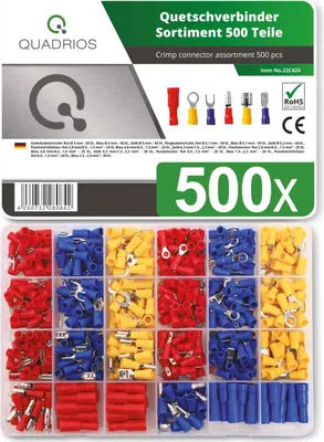 Obrázek produktu pro Quadrios 22C424 Sada krimpovacích konektorů 0,5 mm² 2,5 mm² červená, modrá, žlutá 1 sada (22C424)