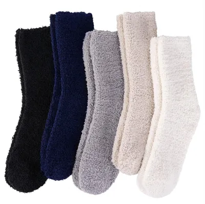 Obrázek produktu pro Teplé, měkké ponožky pro ženy, velikost 36-42, šedé, 2 páry, huňaté domácí ponožky