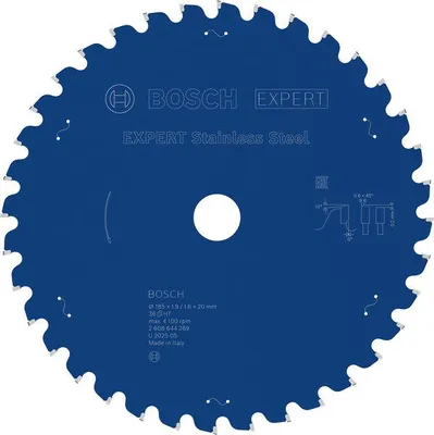 Produktbild von EXPERT Stainless Steel Kreissägeblatt, 185x1,9/1,6x20 mm, Z36