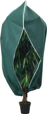 Produktbild von vidaXL Wintervlies mit Reißverschluss 2 Stk. 70 g/m² 1,55x1,55 m