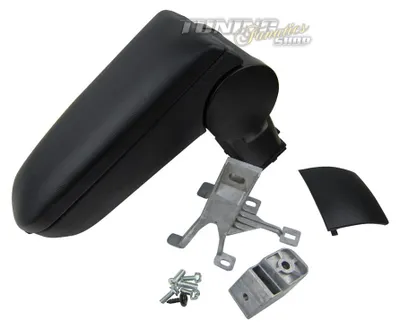 Produktbild von Armlehne Mittelarmlehne KOMPLETTES SET Leder Schwarz für VW Polo 6R 2009-