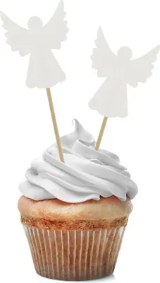 Produktbild von Engel-Cupcake-Dekorationsspieße, 12 Stk.