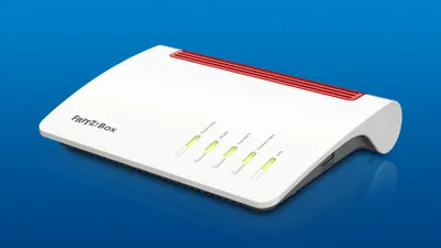 Produktbild von Box 7590, Wi-Fi 5 (802.11ac), Dual-Band (2,4 GHz/5 GHz), Ethernet/LAN, 3G, Grau, Rot, Weiß, Tabletop-Router