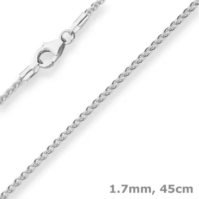 1-7mm-Zopfkette-aus-925-Silber-45cm