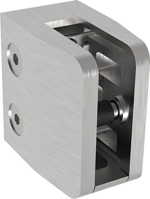 Produktbild von ECONOMY Glasklemmbeschlag Mod. 26 für Vierkantrohr, eckig 53 x 52 x 32 mm,Zink