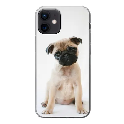 Produktbild von MuchoWow® Handyhülle Schutzhülle Hülle für iPhone 12 Hund - Haustiere - Porträt Silikon Softcase Handy Hülle - Schutzhülle