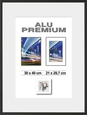 Produktbild von Bilderrahmen Alu Duo schwarz 30x40 cm