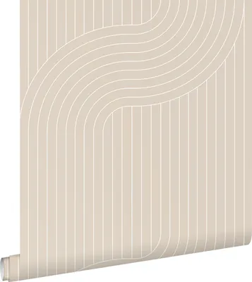 Produktbild von ESTAhome Tapete grafische Linien Beige 50 x 900 cm