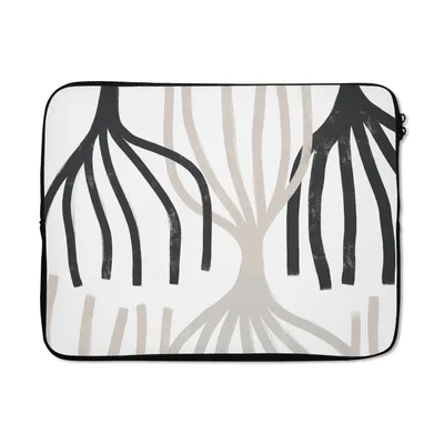 Produktbild von MuchoWow® Laptop Hülle 17 Zoll Laptoptasche Linie - Pastell - Abstrakt - Muster - Zipper - Schutzabdeckung