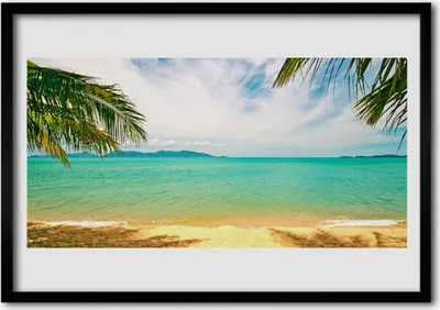Produktbild von Bild 100x70 MDF-Rahmen Wandkunst Seestrandlandschaft