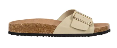Produktbild von Pantoletten Damen Bequeme Hausschuhe Kork Sandalen mit verstellbaren Riemen Beige 38