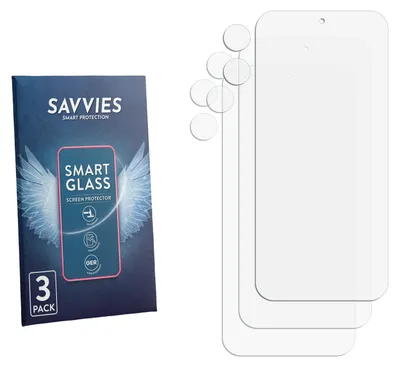 Produktbild von 3x Savvies Schutzglas Folie für Xiaomi Redmi 17 (Display+Kamera) 9H Panzer Schutzfolie Glas Displayschutz klar transparent