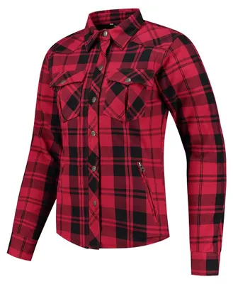 Productafbeelding van Rusty Stitches dames motorhemd, zwart/rood, maat 40