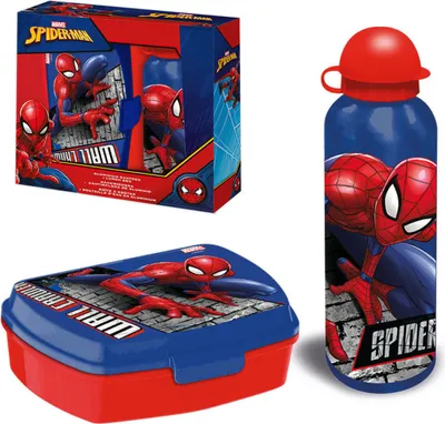 Obrázok produktu pre Spiderman – sada na raňajky + fľaša na vodu 500 ml