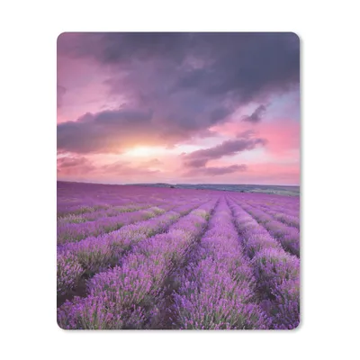 Produktbild von MuchoWow® Mauspad Mousepad Lavendel - Lila - Wolken - Blumen 19x23 cm - Mousepads - Maus Mat - Pad - Mausunterlage - Mauspads - Spielen
