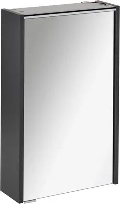 Produktbild von FACKELMANN LED Spiegelschrank DENVER / Badschrank mit gedämpften Scharnieren / Maße (B x H x T): ca. 42 x 68,5 x 16 cm / hochwertiger Schrank mit Spiegel und Beleuchtung fürs Bad / Korpus: Grau