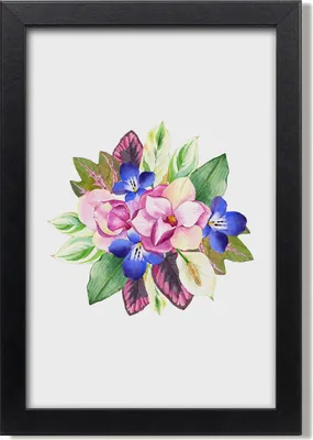 Produktbild von Bild 20x30 MDF-Rahmen, Wandkunst Ein Blumenstrauß