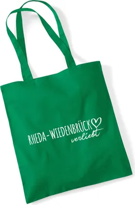 Produktbild von Huuraa Jutebeutel Rheda-Wiedenbrück verliebt 10 Liter Kelly Green Baumwolle Tasche Geschenkidee