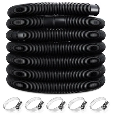 Produktbild von MONZANA® Poolschlauch 14m Ø 38mm flexibel mit Muffen 5x Schlauchschellen UV Chlor resistent Schwimmbadschlauch Pumpenschlauch Wasserschlauch Schwarz
