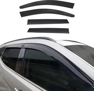 Obrázok produktu pre 4x veterný deflektor dažďový deflektor pre Nissan Qashqai J11 2014-2017 akrylová tmavá