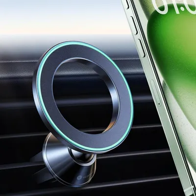 Produktbild von Handyhalterung Auto Magnet Lüftung Vollmetall KFZ Halterung für iPhone Samsung MagSafe Schwarz