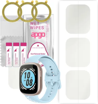 Produktbild von apgo 3 Stück Schutzfolie, Matt, kompatibel mit Honor Watch 4 Smartwatch, Hydrogel Displayschutzfolie mit Positionierhilfe, Displayfolie, robust und kratzfest