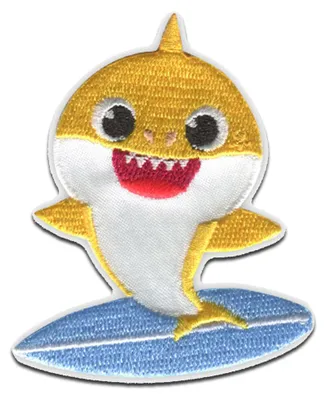Produktbild von Baby Shark © Hai Tier Kinder - Aufnäher, Bügelbild, Aufbügler, Applikationen, Patches, Flicken, Zum Aufbügeln, Größe: 5,5 x 6,8 cm