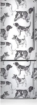 Produktbild von Kühlschrank Aufkleber Kühlschrankmagnete Dekoration Kühlschrankfolie 60x190 cm - Musterhunde