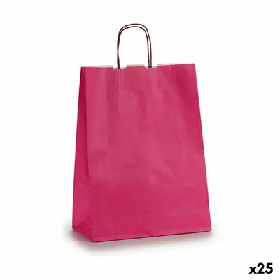 Immagine prodotto di Sacchetti di carta 12 x 52 x 32 cm rosa (25 pezzi)